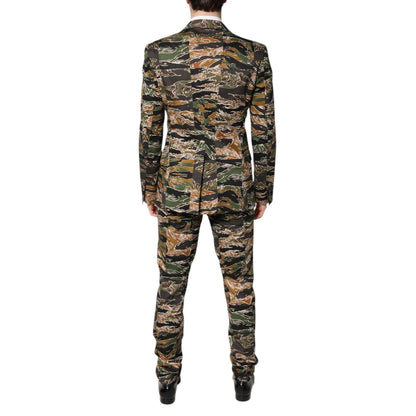 Dolce & Gabbana Multicolor TAORMINA Single Breasted 2 Piece Suit