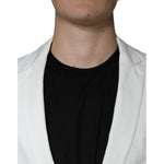 Dondup White Single Breasted One Button Dress Formal Blazer JKT41234-50