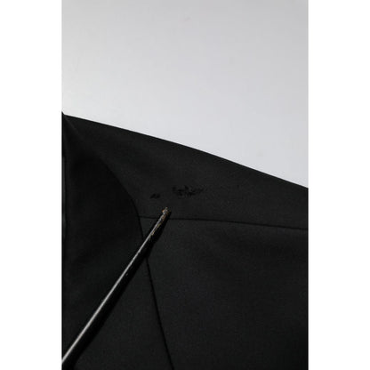 Emporio Armani Black Double Breasted Men Jacket Suit Blazer