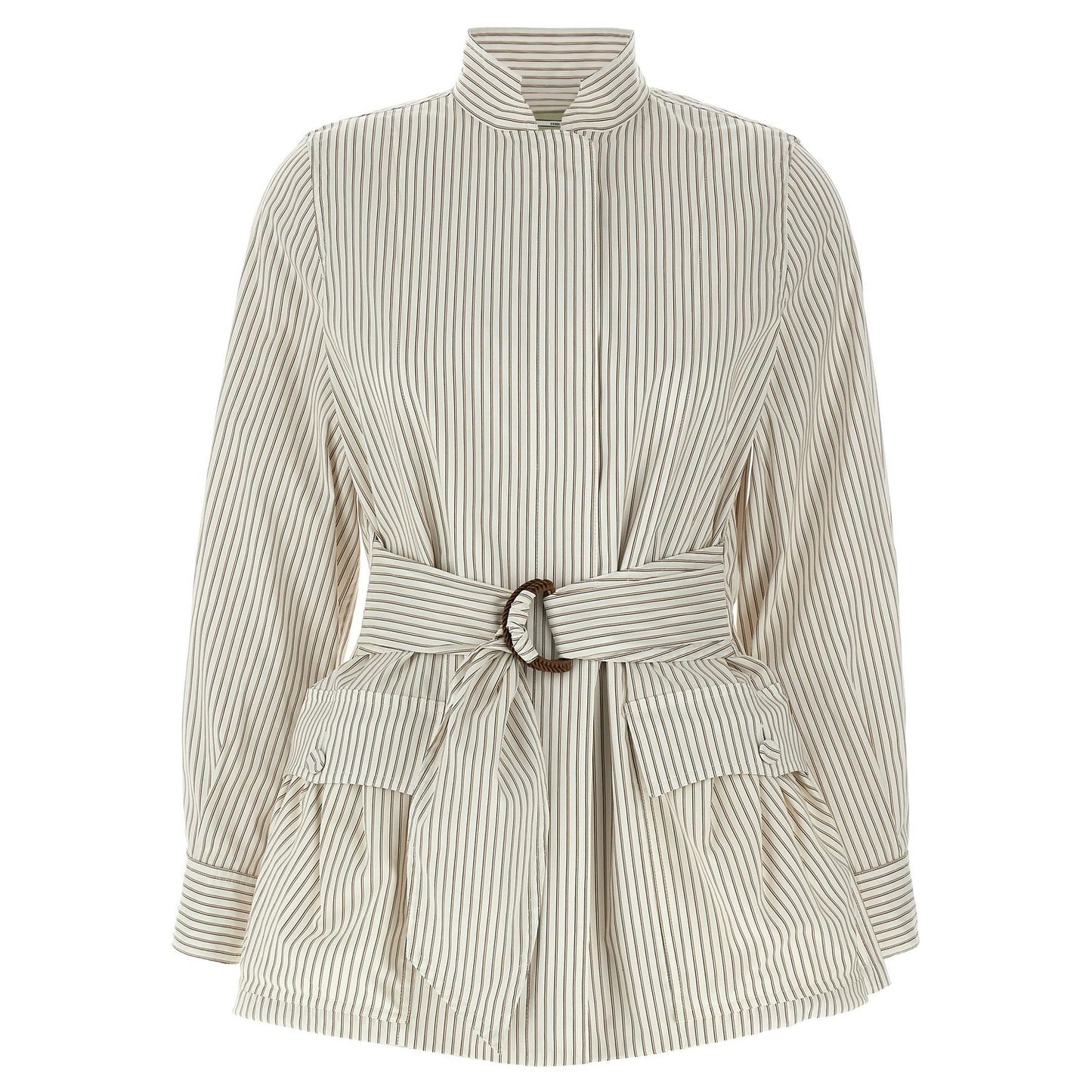 Fendi White Cotton Shell Jacket