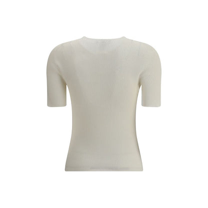 Fendi White Silk T-Shirt