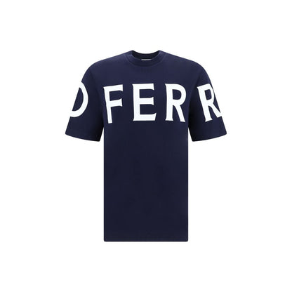 Ferragamo Blue Cotton T-Shirt