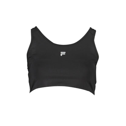 Fila Black Polyester Women's Sports Bra