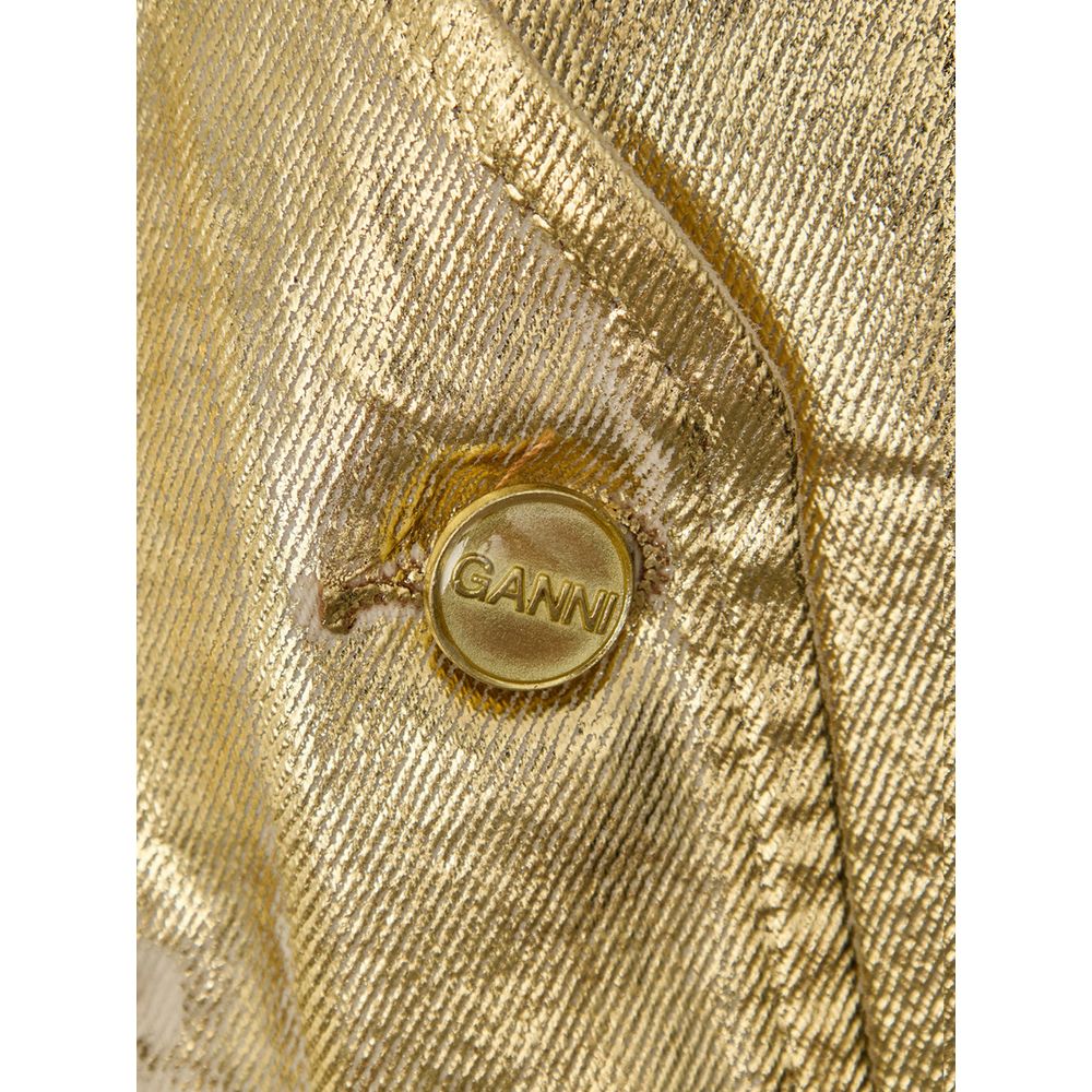 Ganni Gold Cotton Sleveless Jacket