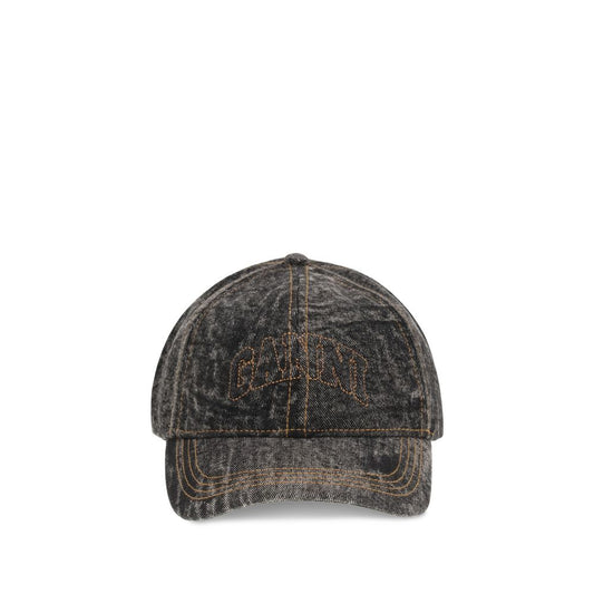 Ganni Gray Cotton Cap (Baseball Hat)