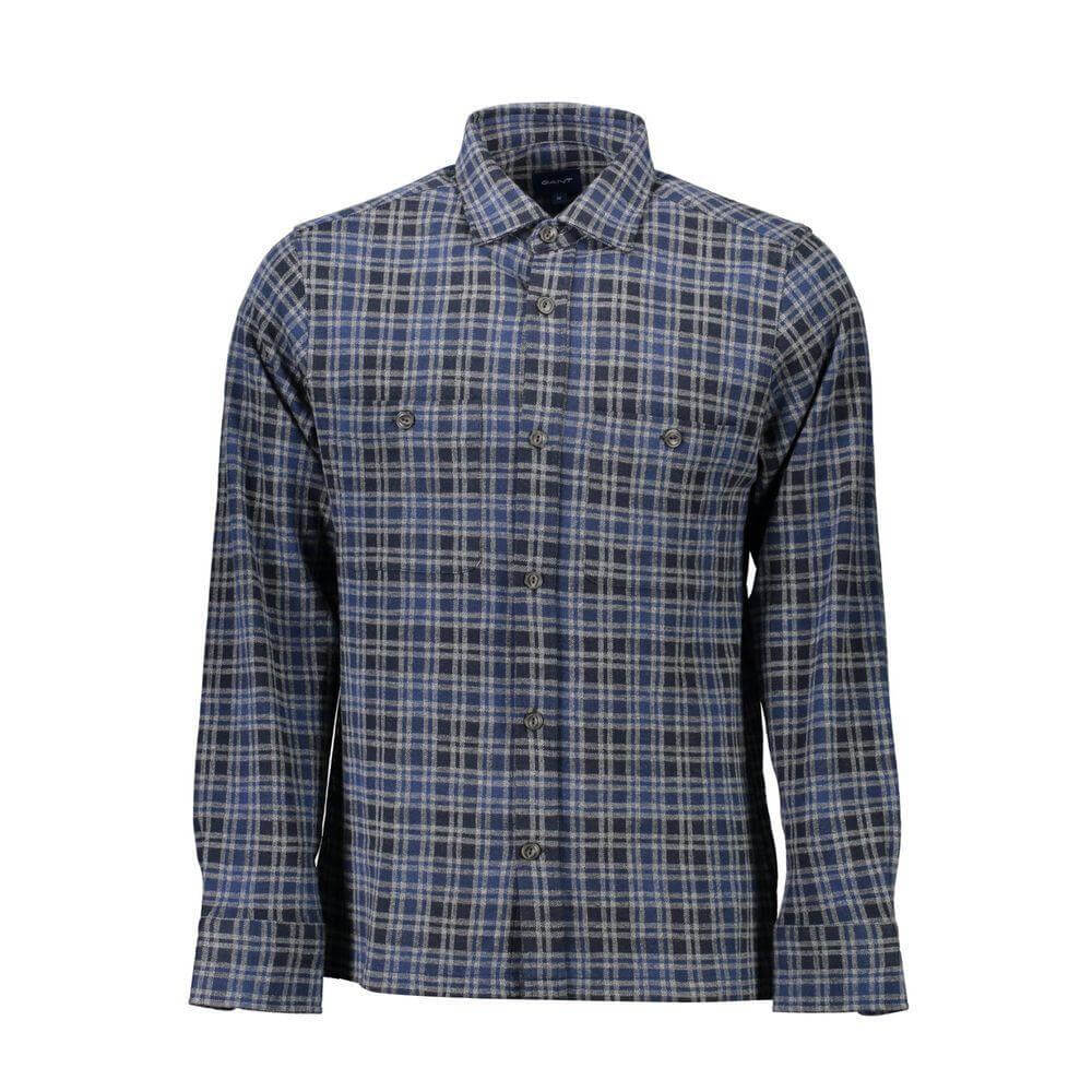 Gant Blu Cotton Mens Shirt