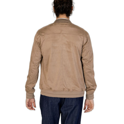 Hamaki-Ho Brown Polyester Bomber
