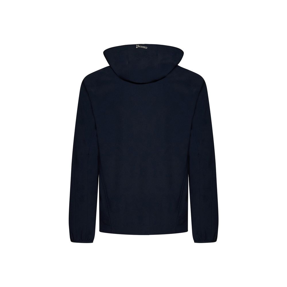 Herno Blue Elastane Shell Jacket