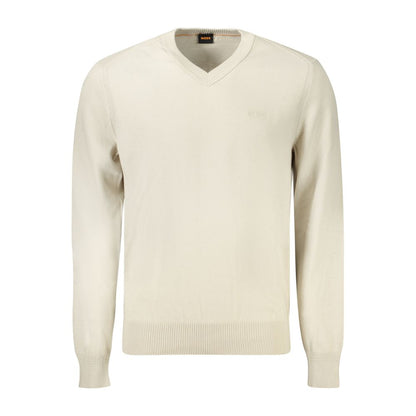 Hugo Boss Beige Cotton Men's Long Sleeve Shirt