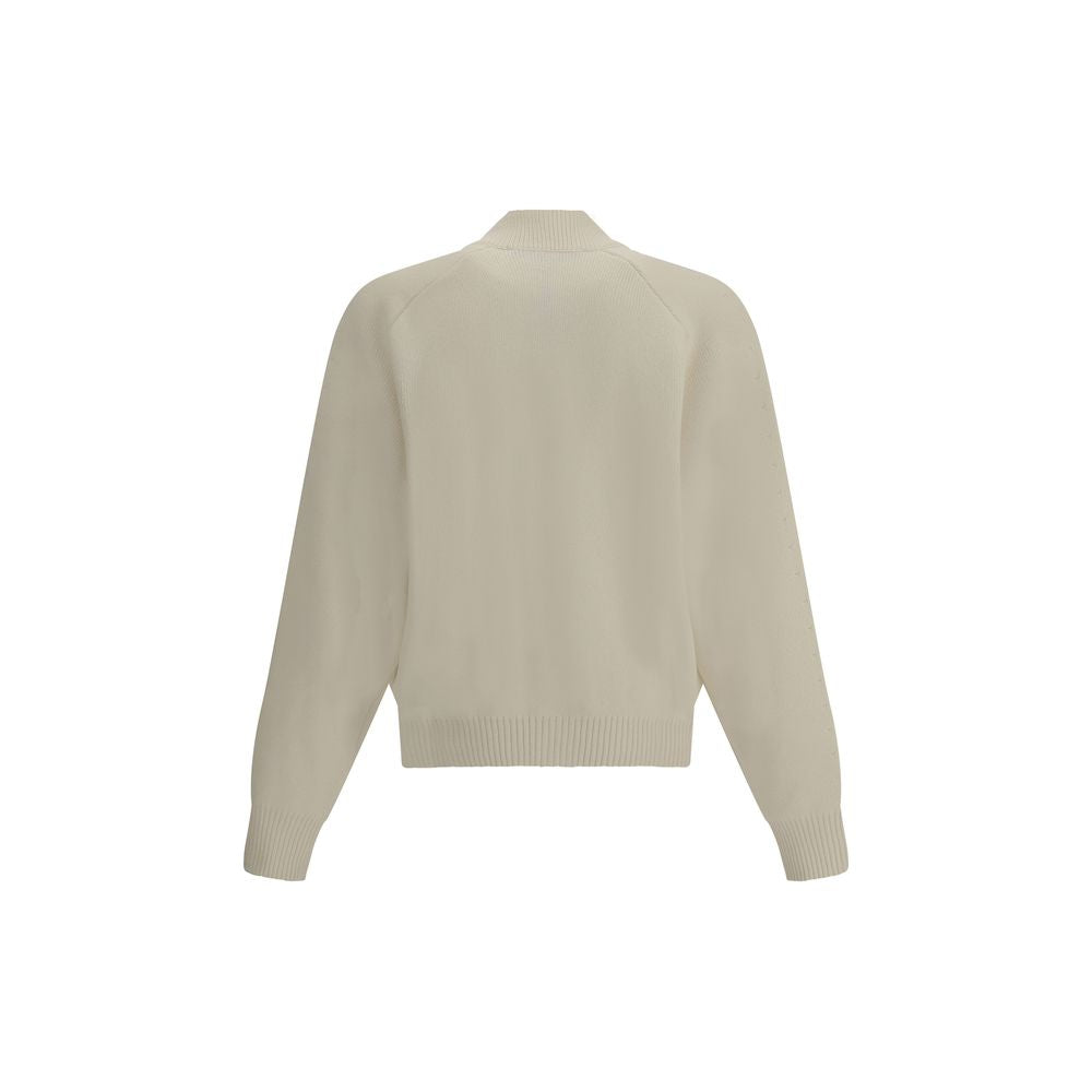 Jacquemus White Fleece Wool Cardigan