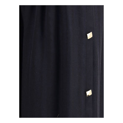 Kristina Ti Black Fleece Wool Long Skirt Kristina Ti