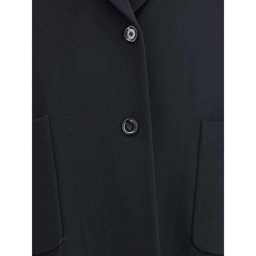 Lardini Black Cashmere Coat