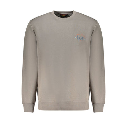 Lee Grigio Cotton Men Sweatshirt