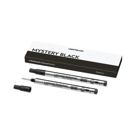 MONTBLANC Mod. MISTERY BLACK - REFILLS ROLLER BALL PEN - MEDIUM - 2PCS FASHION ACCESSORIES
