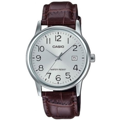 CASIO COLLECTION Mod. DATE, LEATHER - SILVER-0
