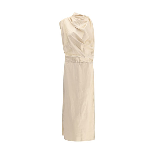 Magda Butrym Cream Silk Casual Dress Magda Butrym
