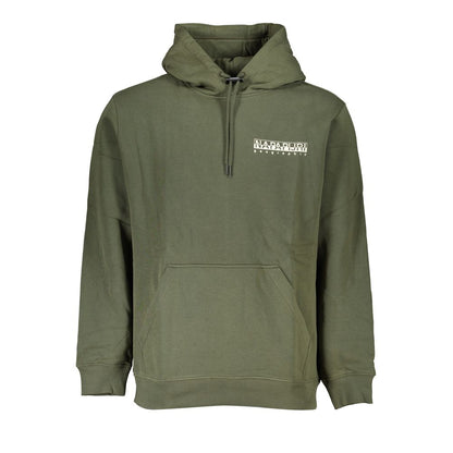 Napapijri Verde Cotton Men Sweatshirt with Hood