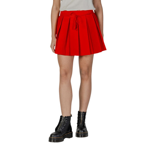 Only Red Recycled Polyester Mini Skirt Only