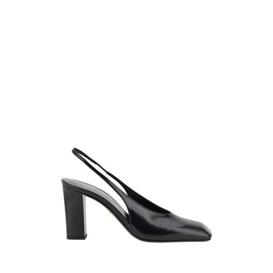Prada Black Calf Leather Pumps Prada