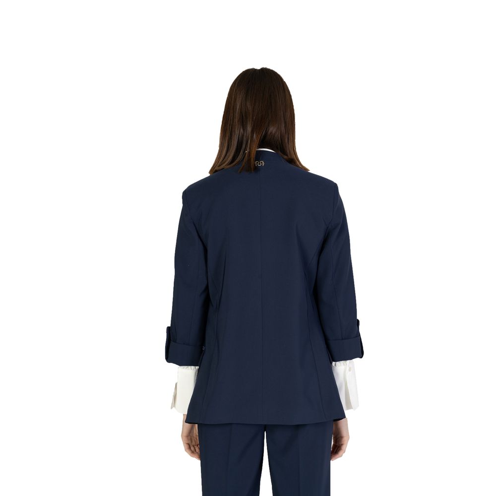 Rinascimento Blue Polyester Blazer