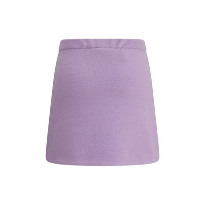 Self-Portrait Purple Viscose Mini Skirt Self-Portrait