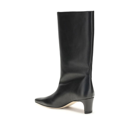 Staud Black Lamb Ovis Aries Aries High Heel Boots