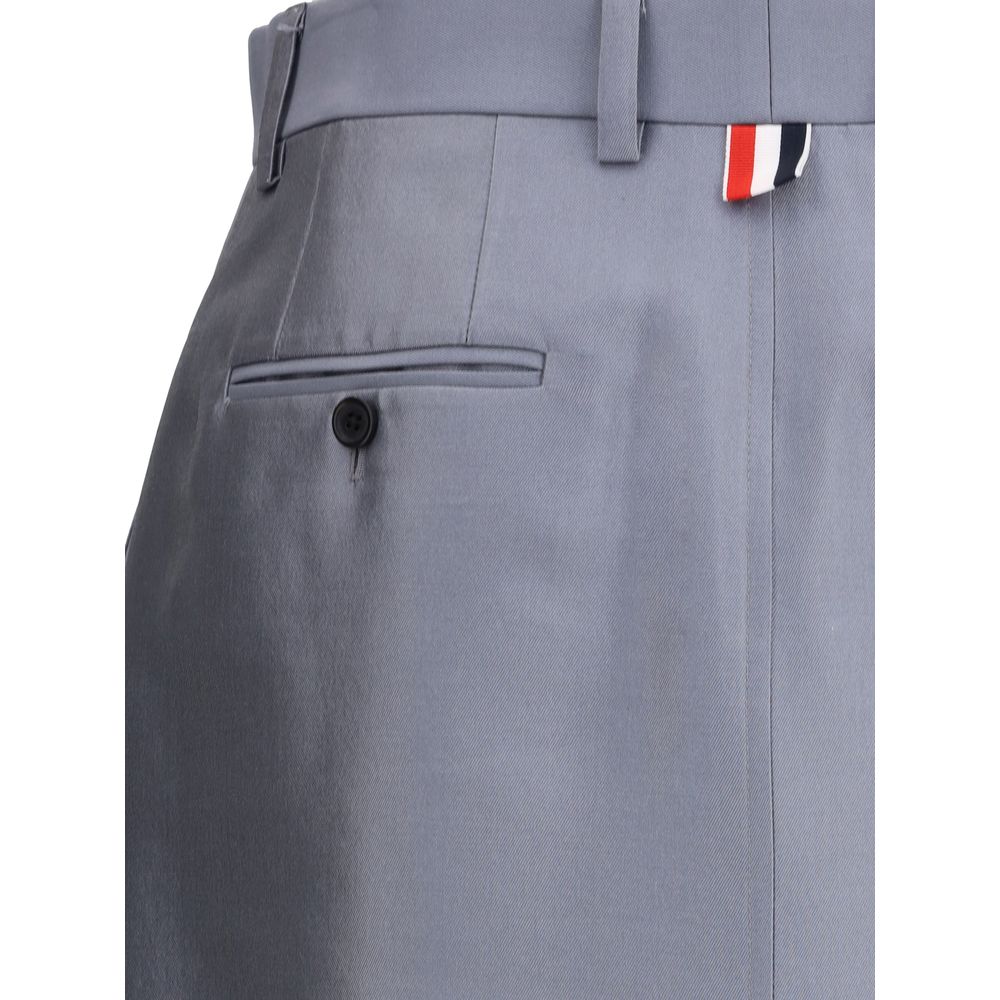 Thom Browne Gray Wool Midi Skirt Thom Browne