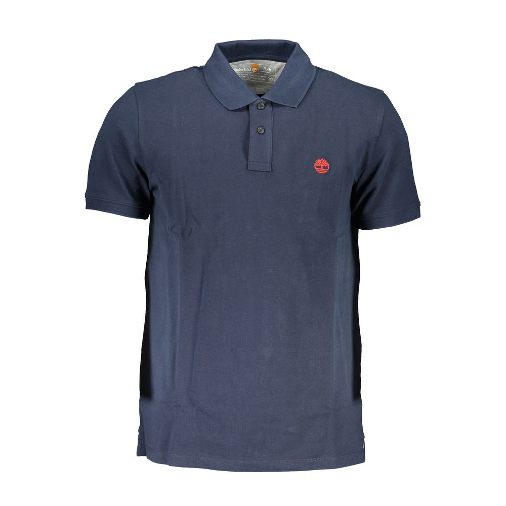 Timberland Blue Organic Cotton Men Polo Shirt