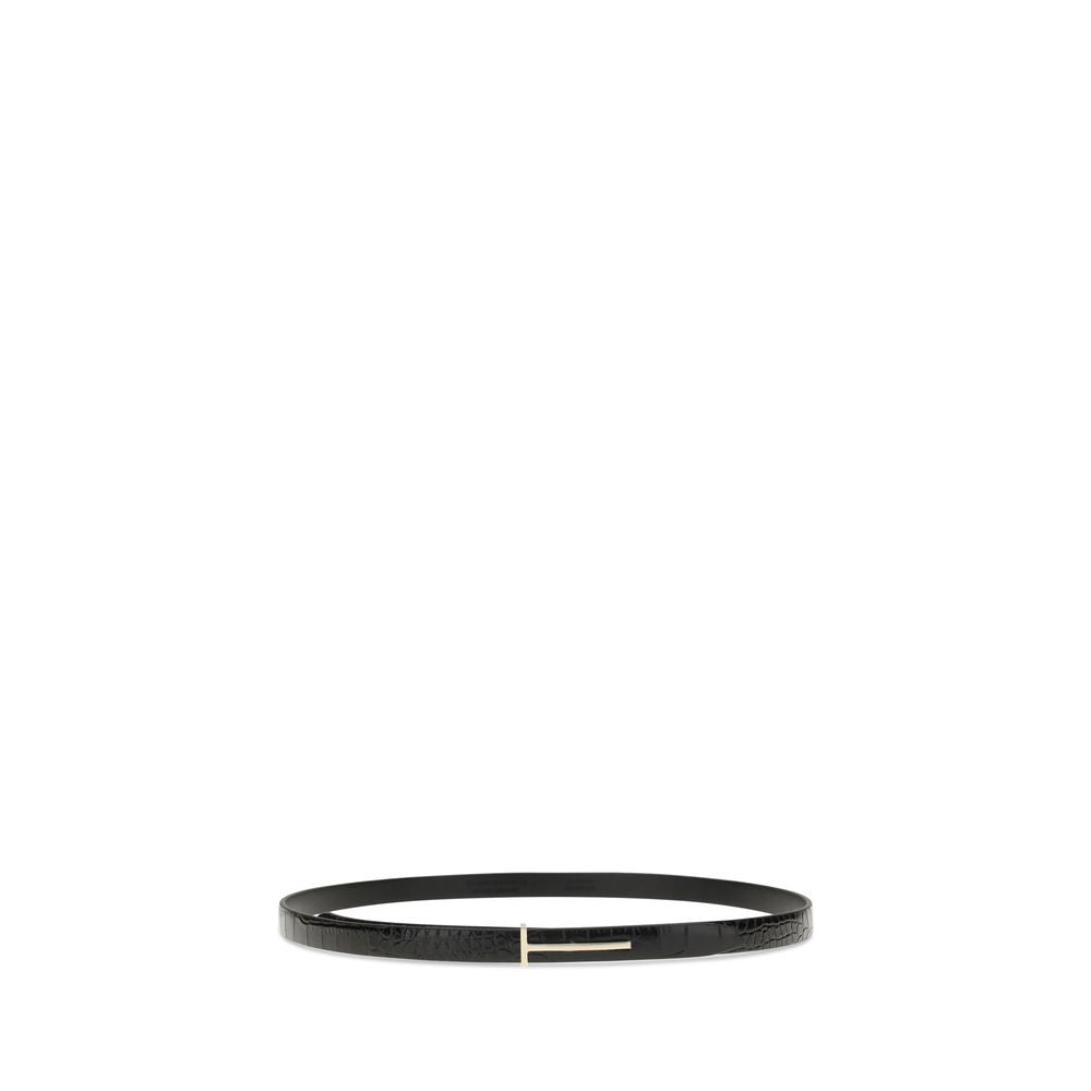 Tom Ford Black Leather Regular Belt