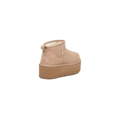 UGG Beige Suede Leather Ankle Boots