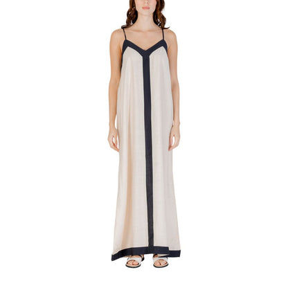 Vero Moda Beige Nylon Long Dress