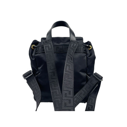Versace Mini Nylon Medusa Drawstring Backpack Bag