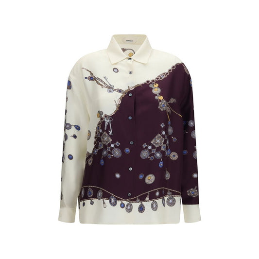 Versace Multicolor Silk Pattern Shirt
