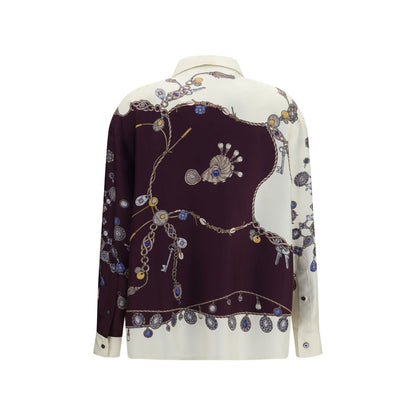 Versace Multicolor Silk Pattern Shirt