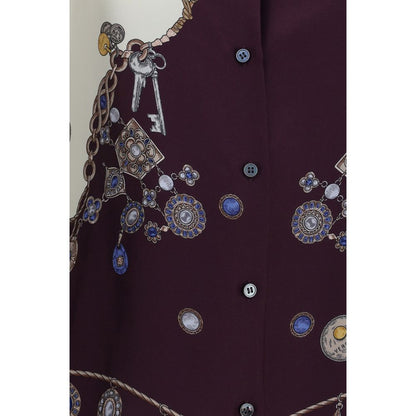 Versace Multicolor Silk Pattern Shirt